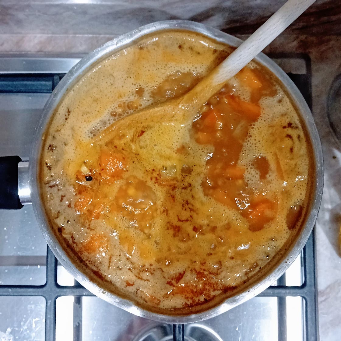 Spiced lentil & butternut squash soup
