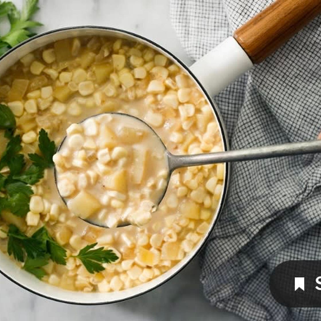Basic corn chowder - NYT Mark Bittman