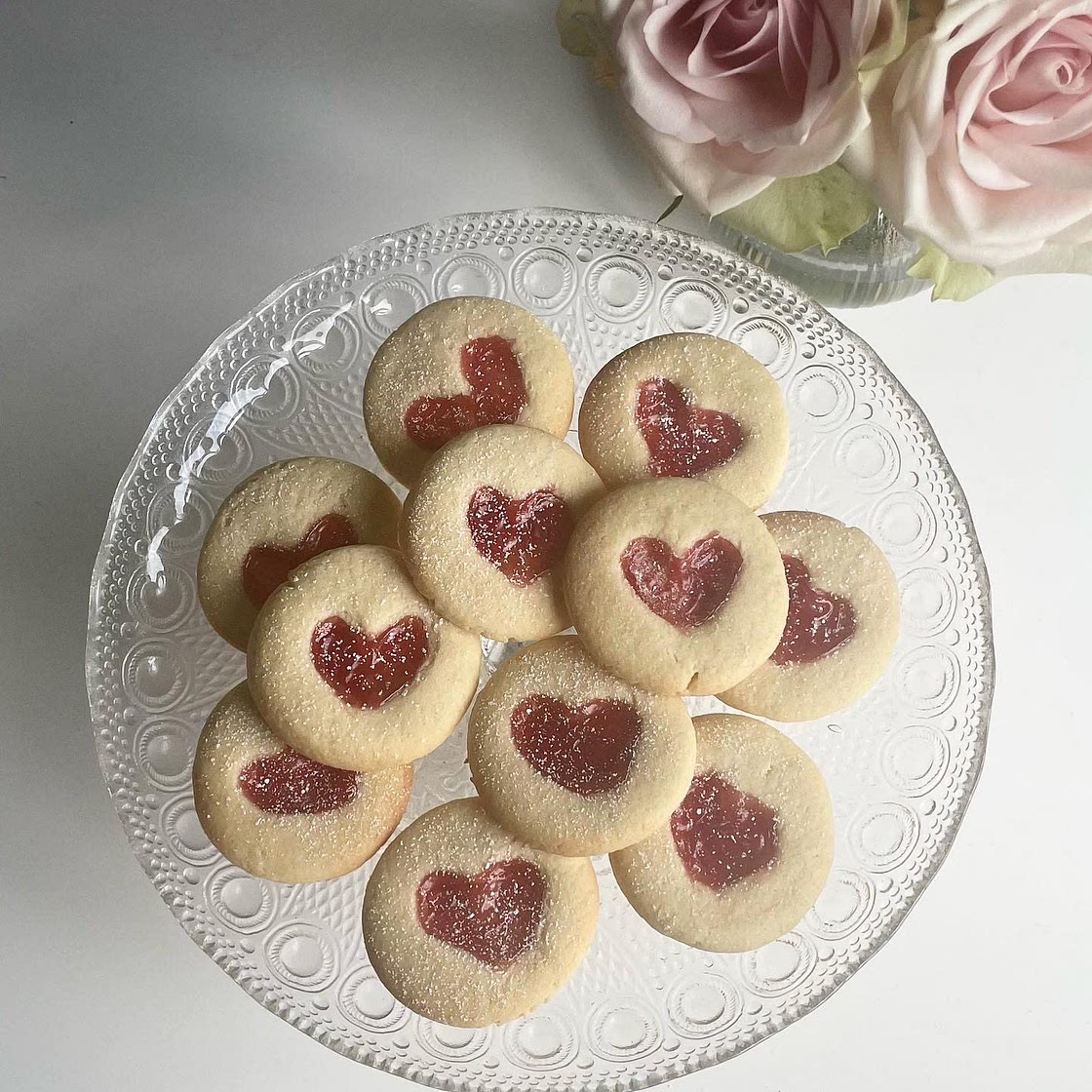 thumbprint raspberry cookies 