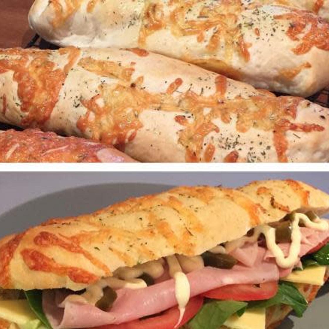 Baguette Italian Cheese Subway Rolls