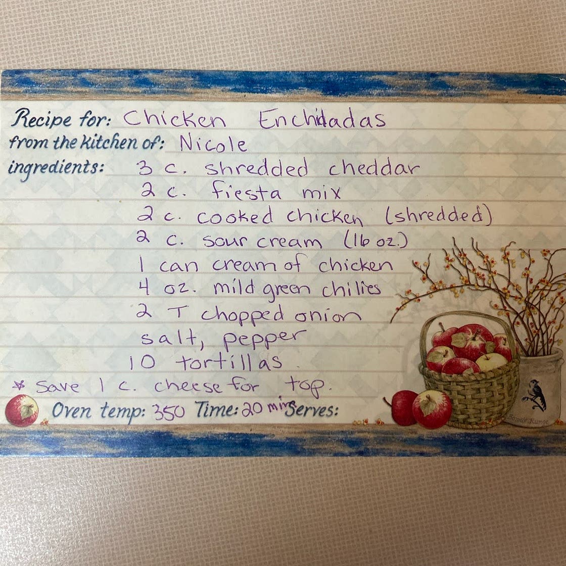 Chicken enchiladas