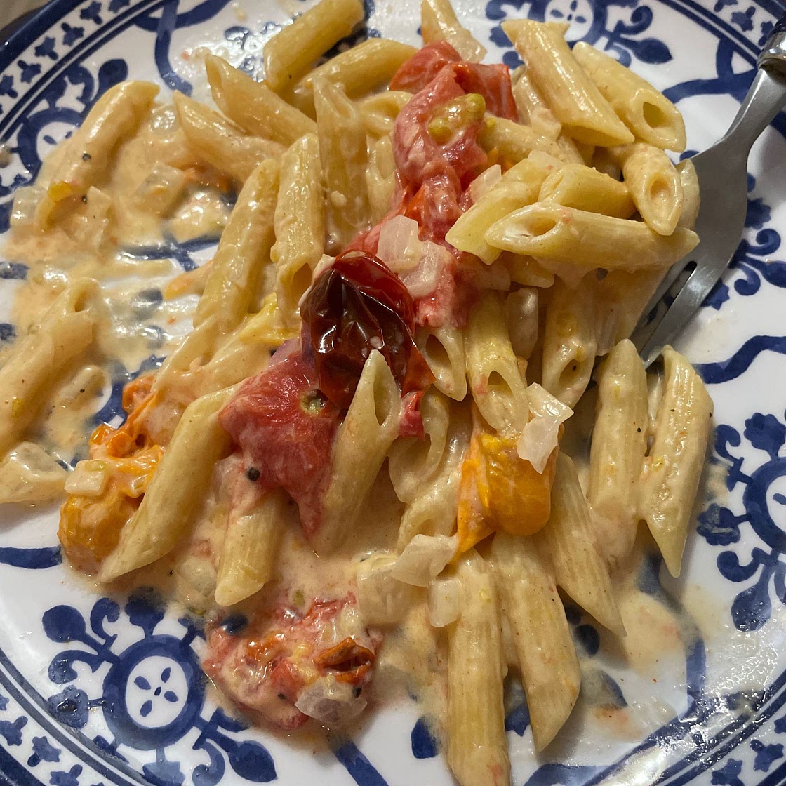 Tomato Goat Cheese Pasta