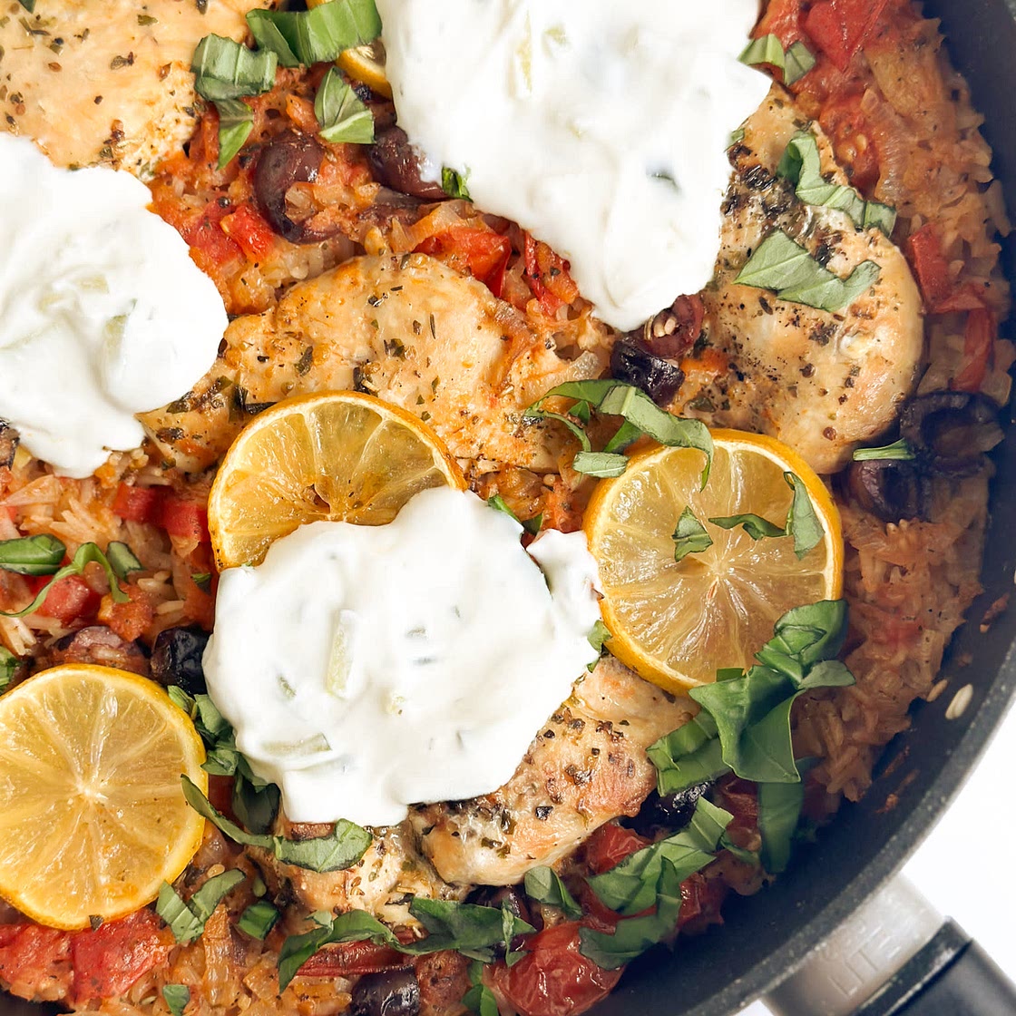 One Pot Mediterranean Chicken and Rice