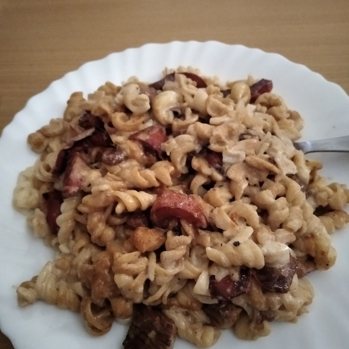 Pâtes aux poivrons et a la dinde