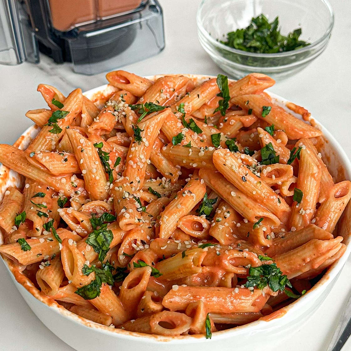 Creamy Tomato Tofu Pasta