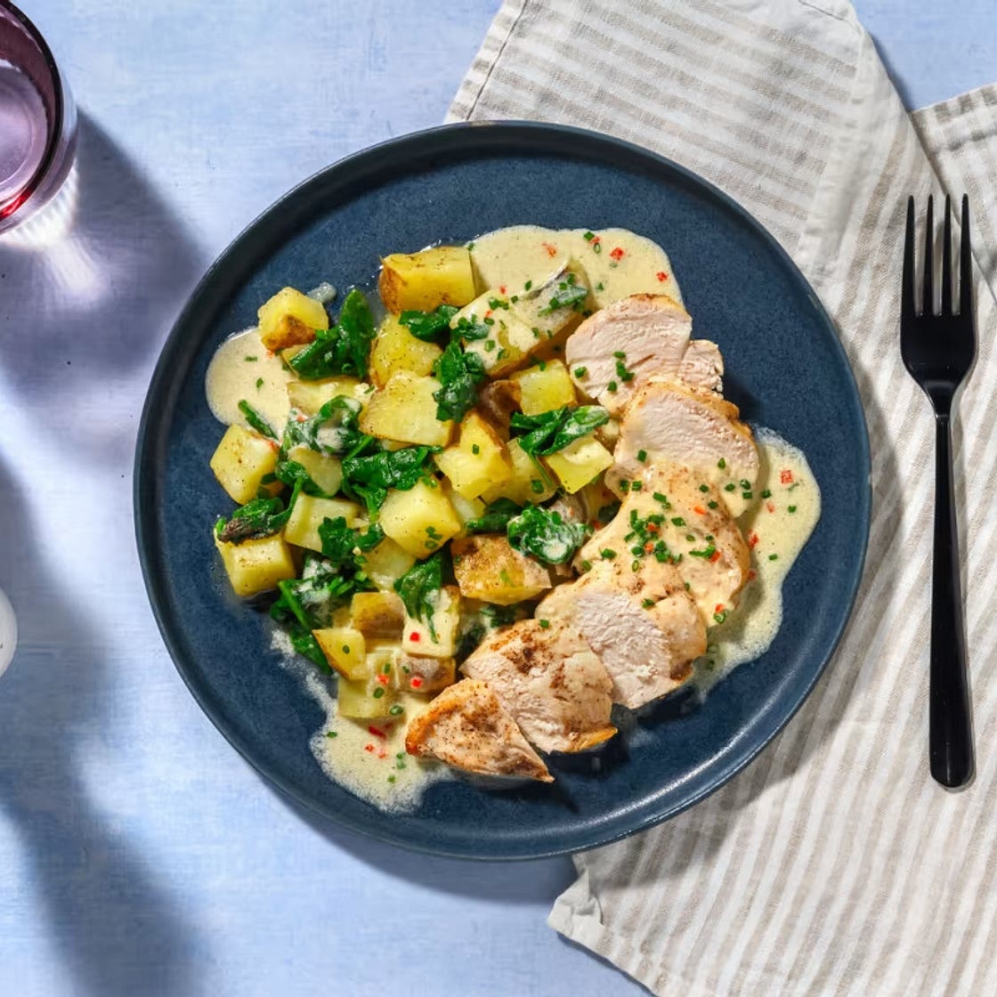 roast chicken with chilli and chive sauce