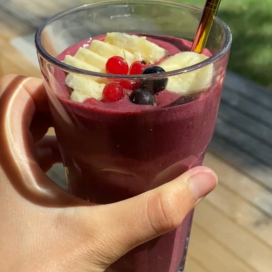 BLUEBERRIES SMOOTHIE FOR HOT DAYS ☀️🫐🍌🌱