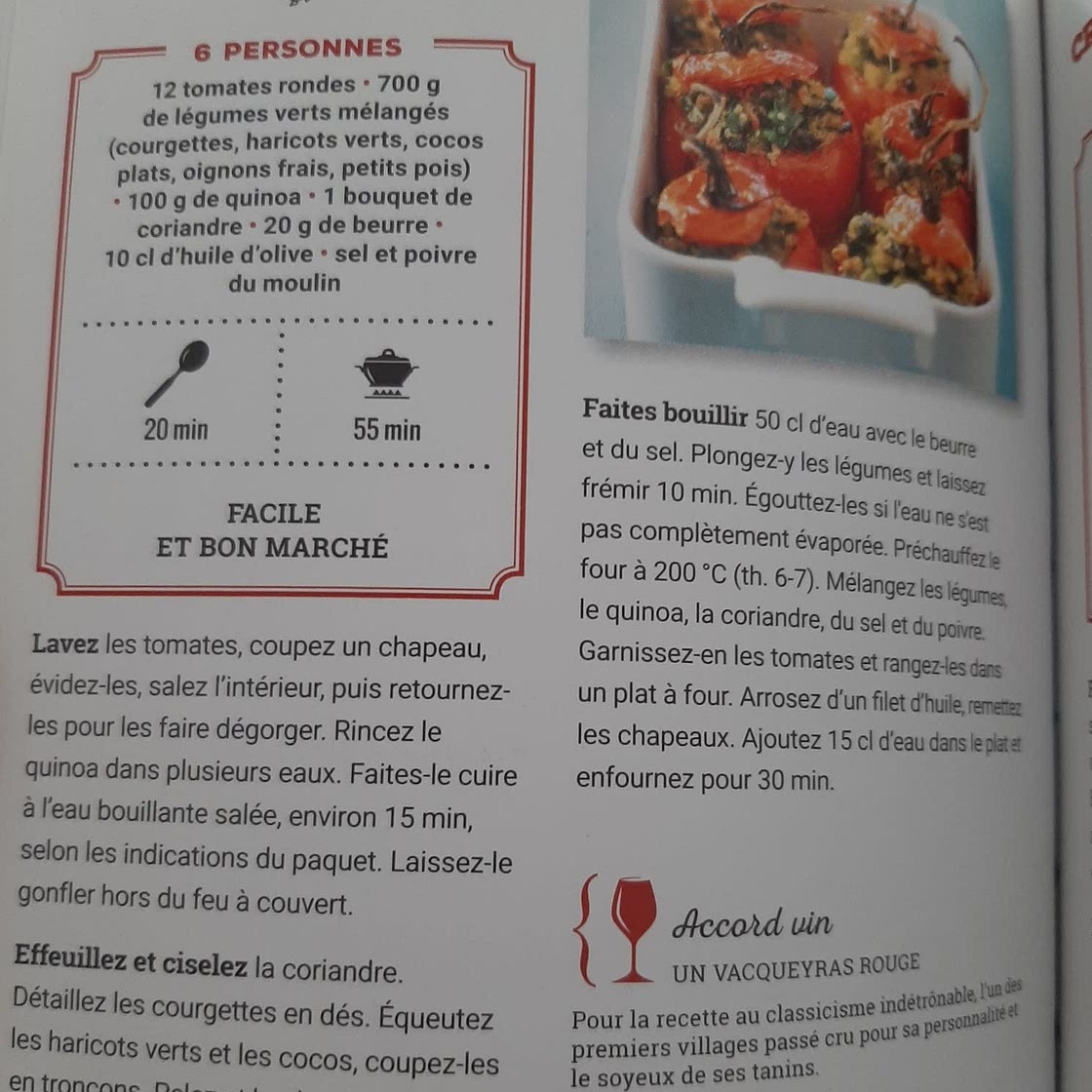 Tomates farcies au quinoa