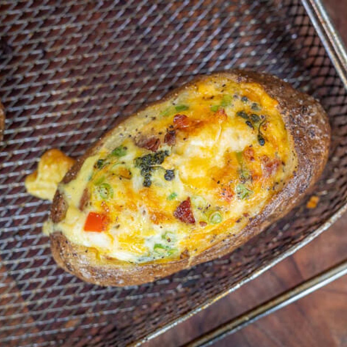 Air Fried Omelette Loaded Potato