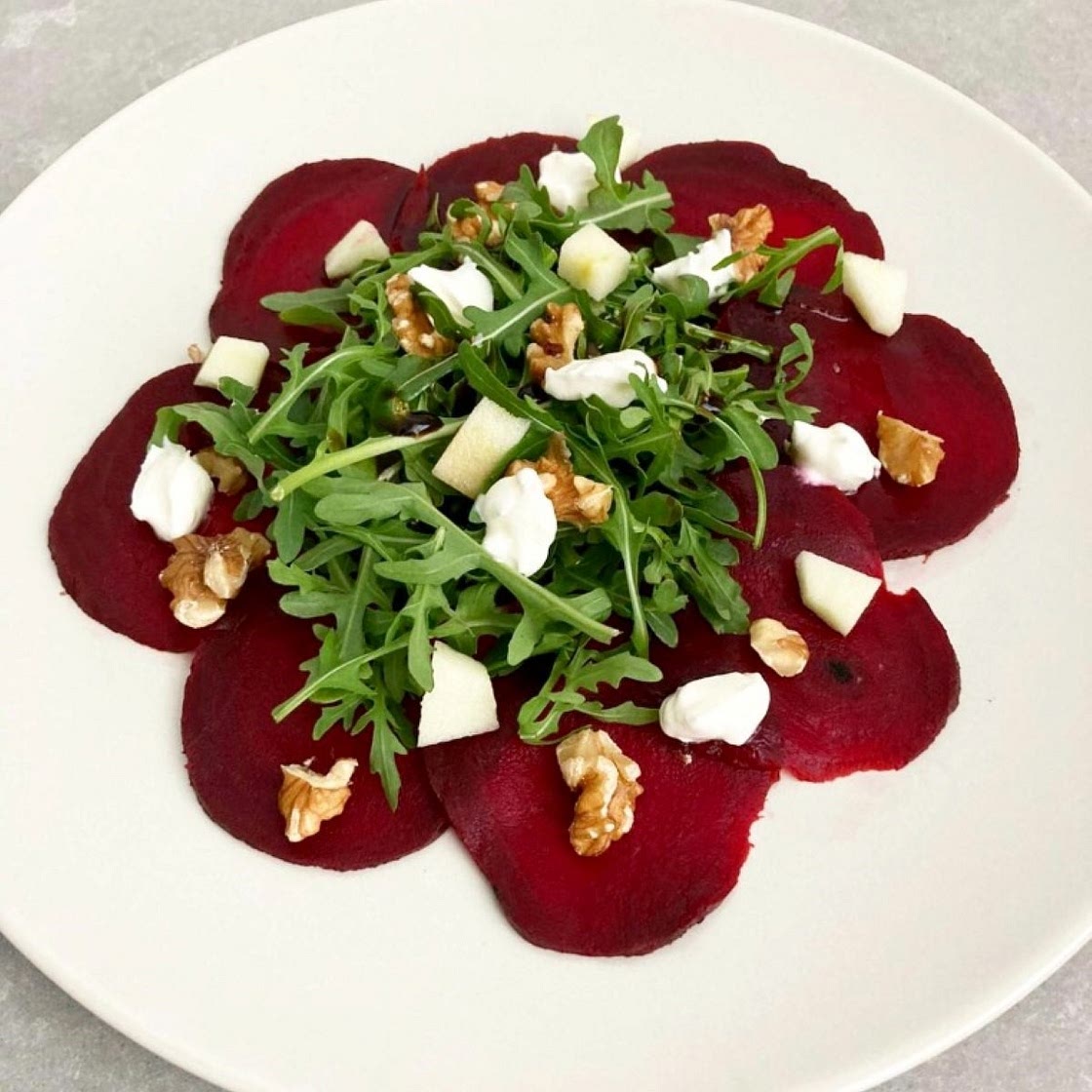 Beetroot Carpaccio with Greek Yogurt