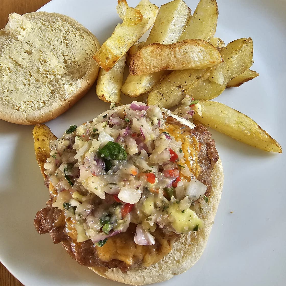 Turkey Burger with Avocado Relish