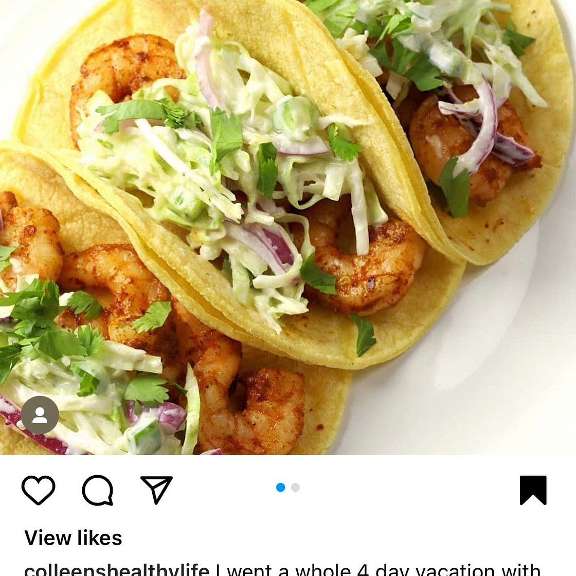 Jalapeño Cilantro Shrimp Tacos