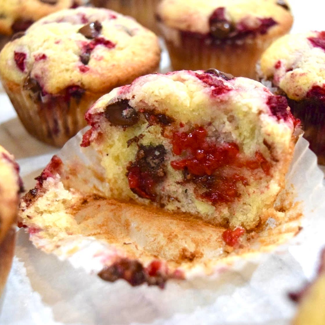 Raspberry Chocolate Muffins