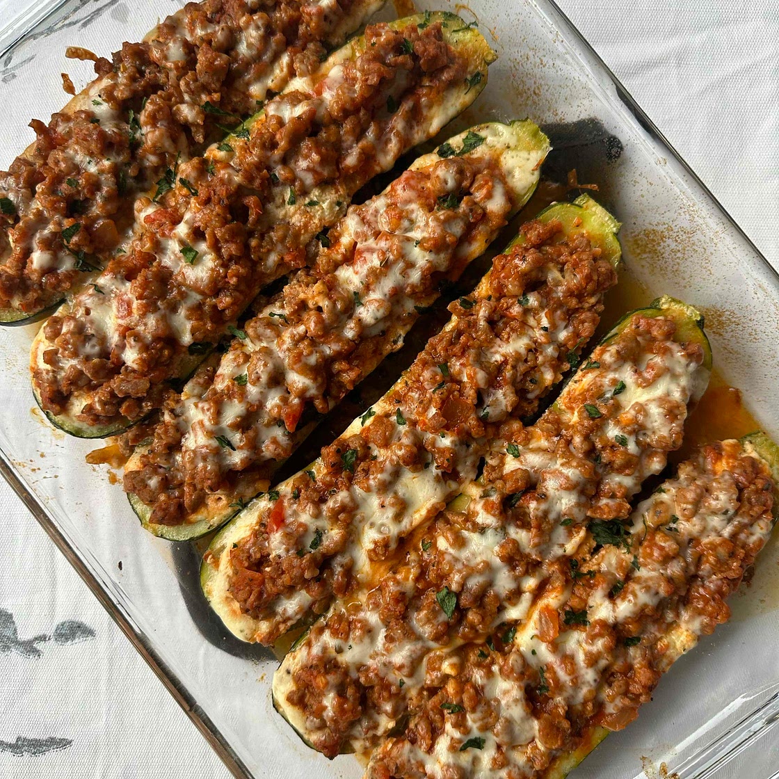 Lasagna Zucchini Boats