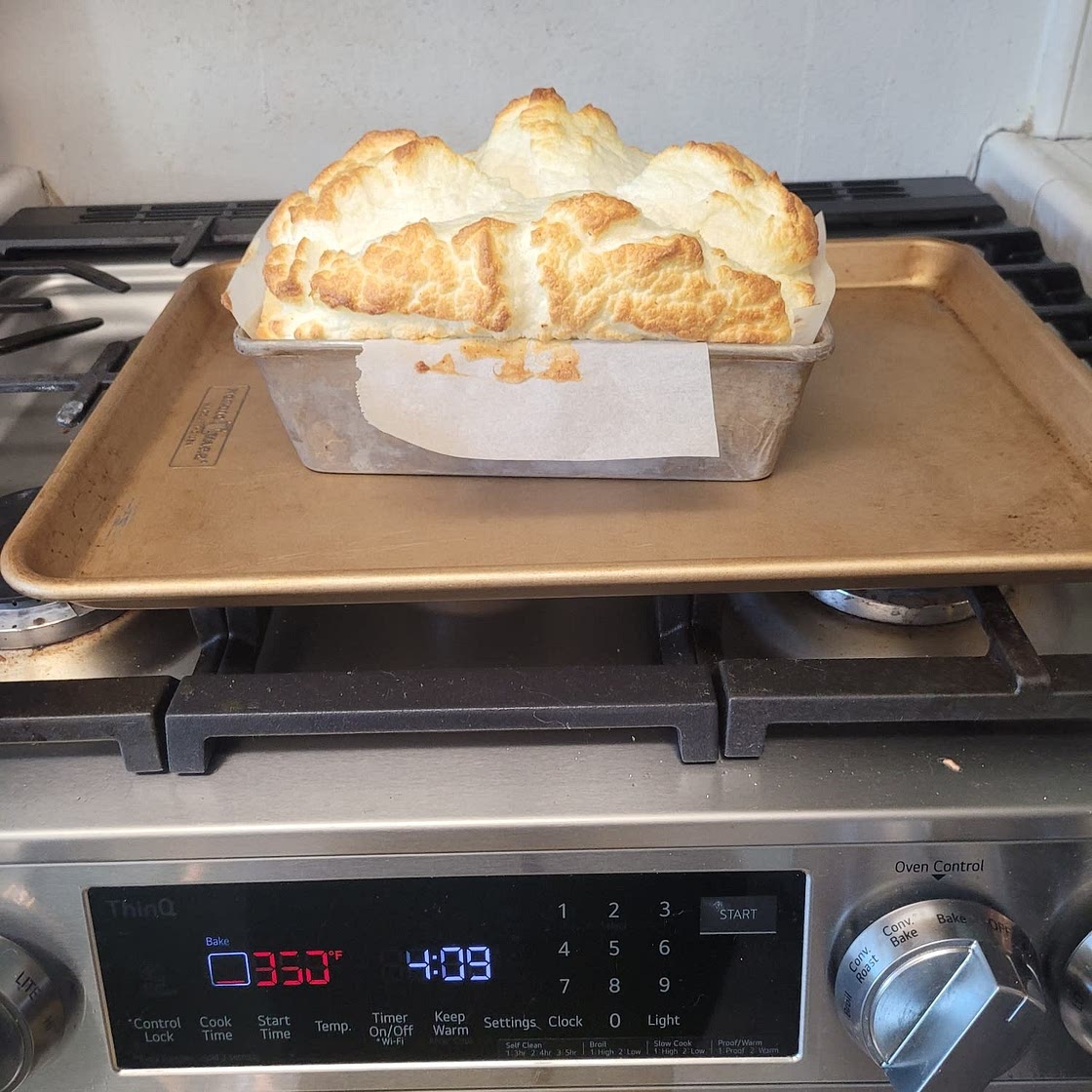2-ingredient COTTAGE CHEESE BREAD! Follow for more IBS and candi