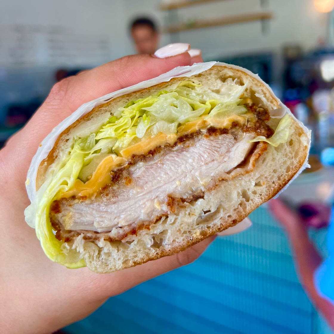 Healthier Chicken Schnitzel Sando 