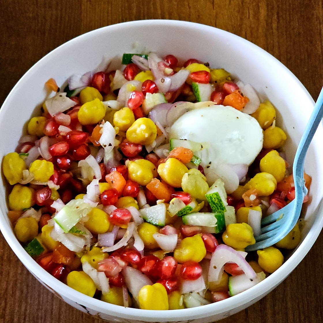 High protein chickpea salad