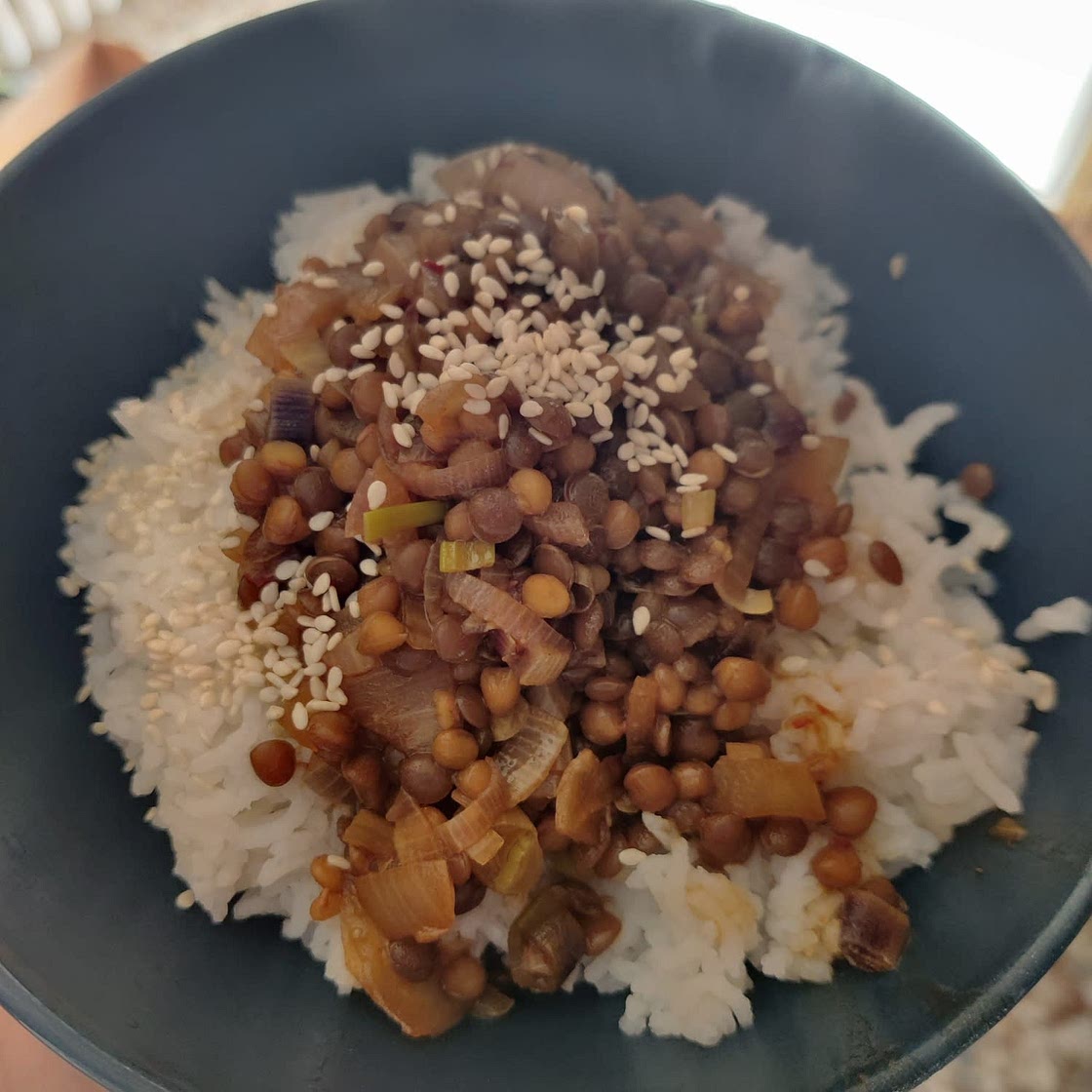 Sweet Korean Lentils
