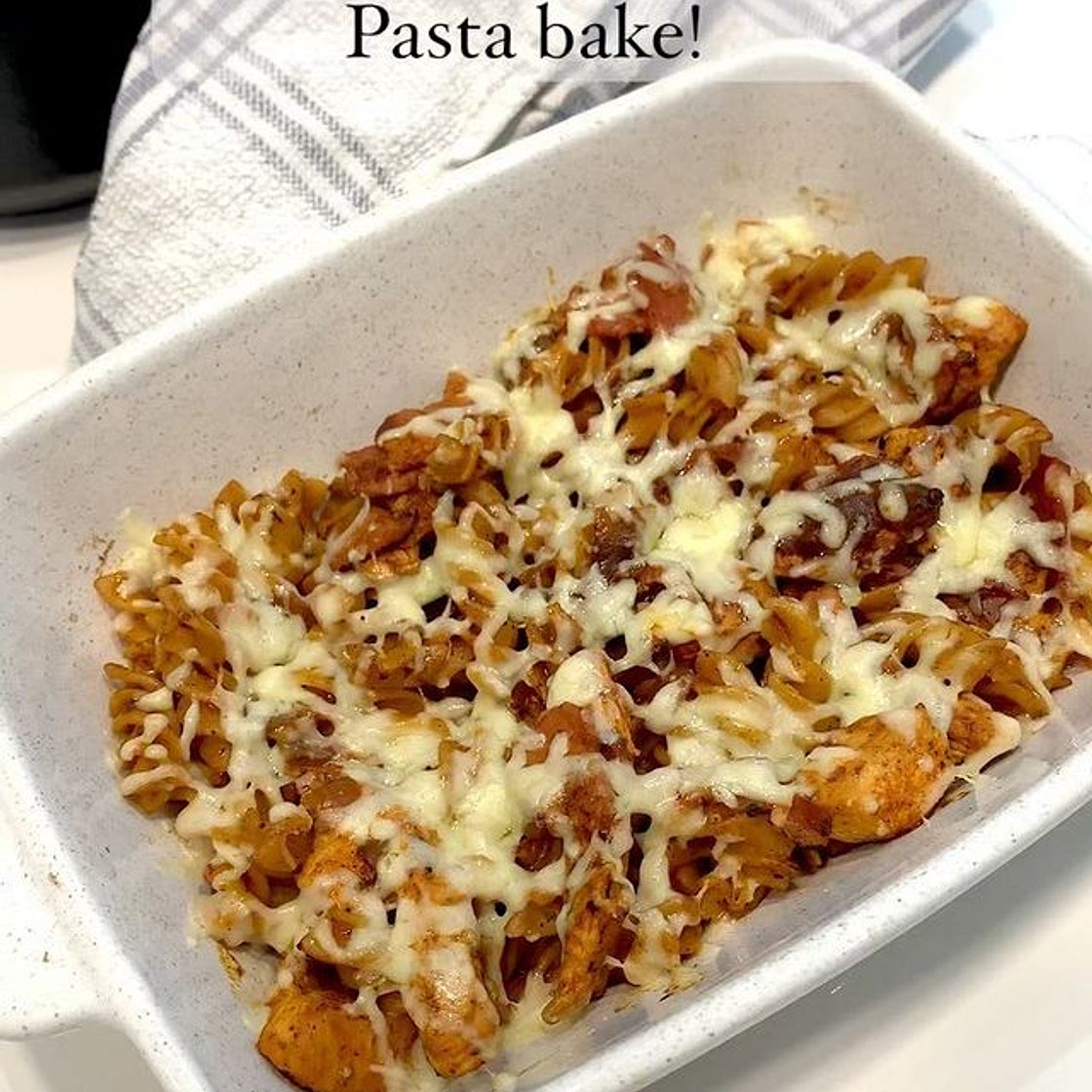chicken and bacon pasta bake