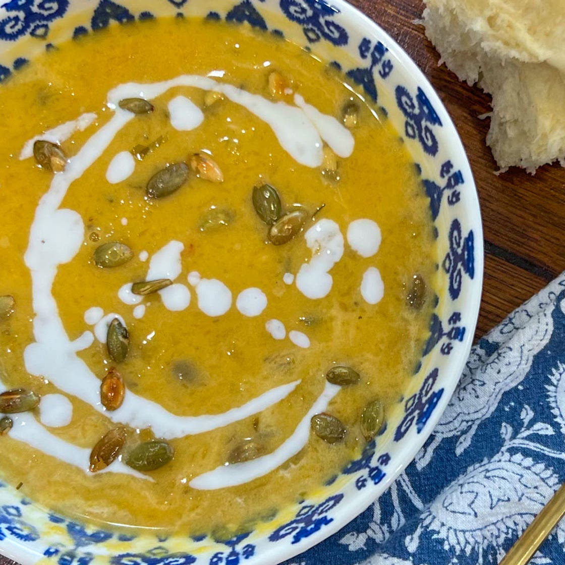 Maple Sage Butternut Squash Soup