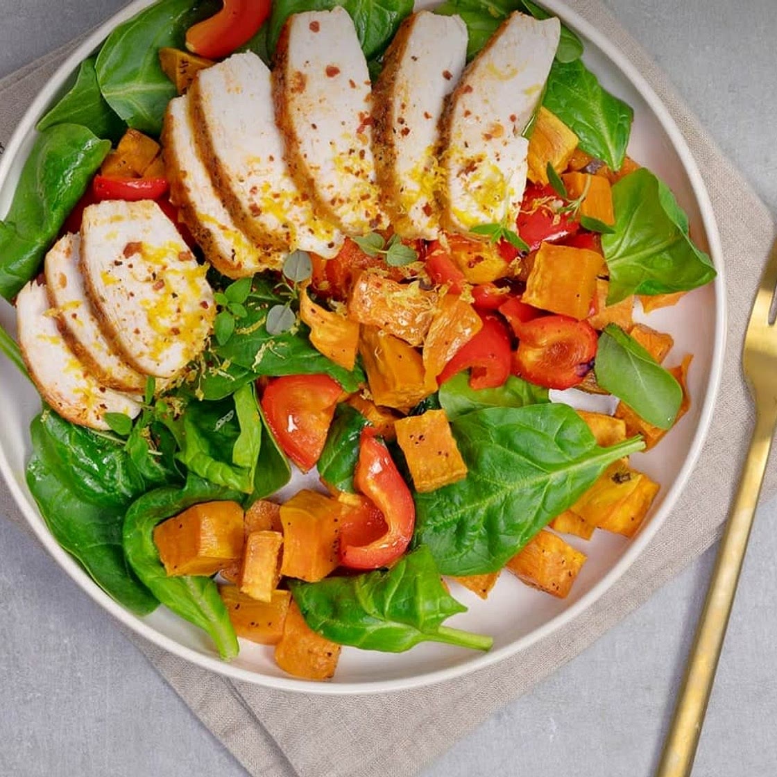 chicken and sweet potato salad