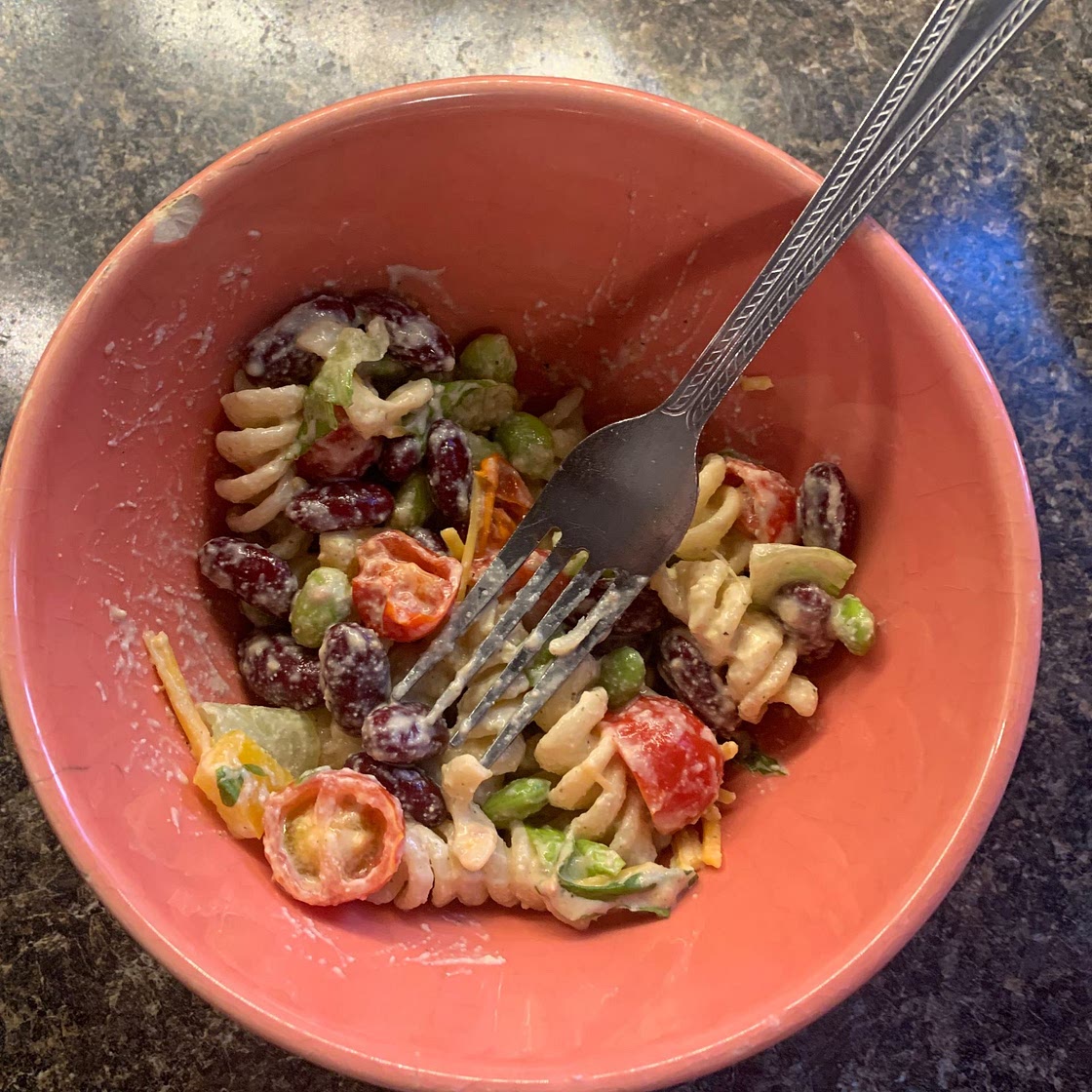 Protein Pasta Salad (low-calorie, vegan)