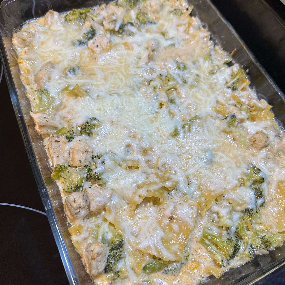 Chicken Broccoli Lasagna Skillet