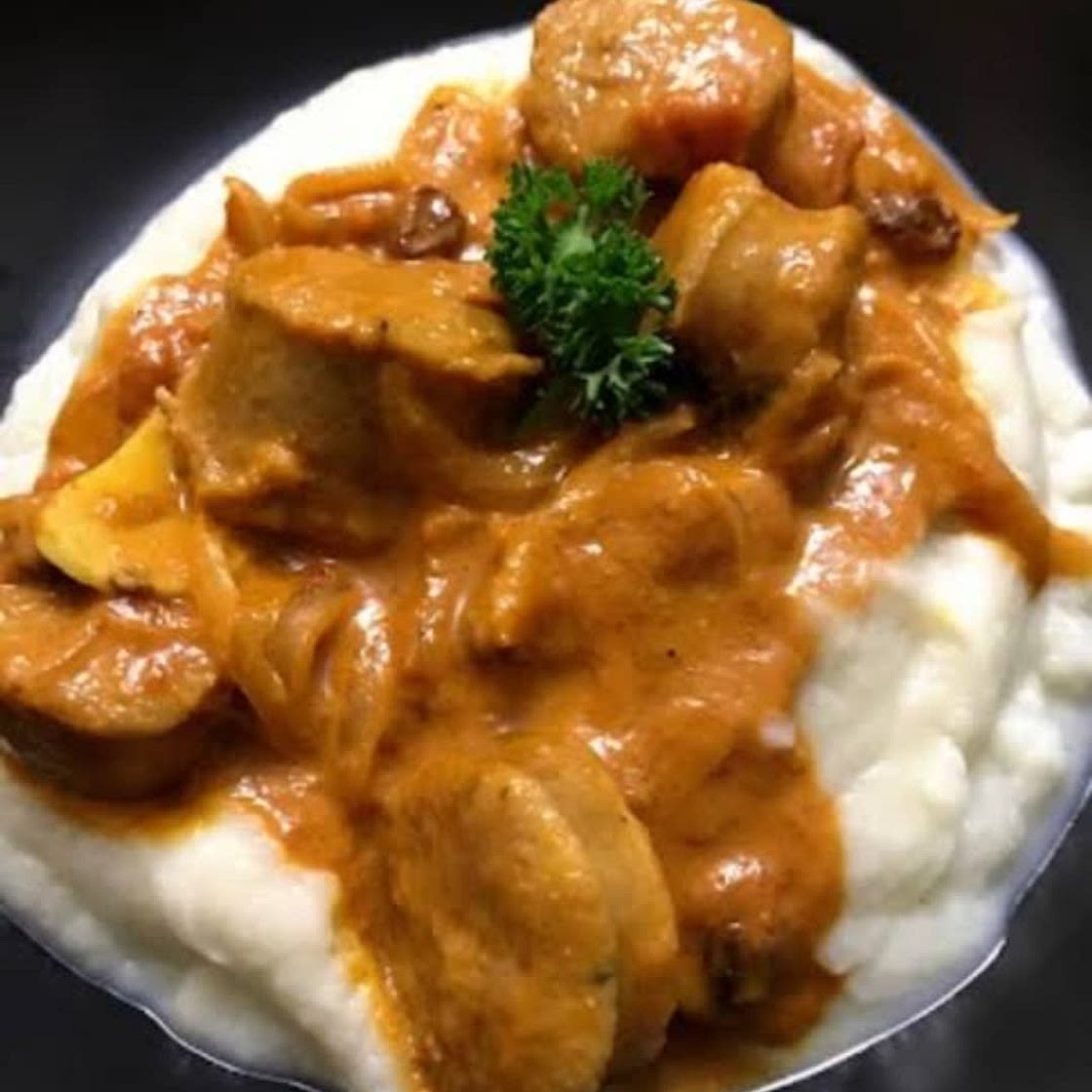The best curried sausages