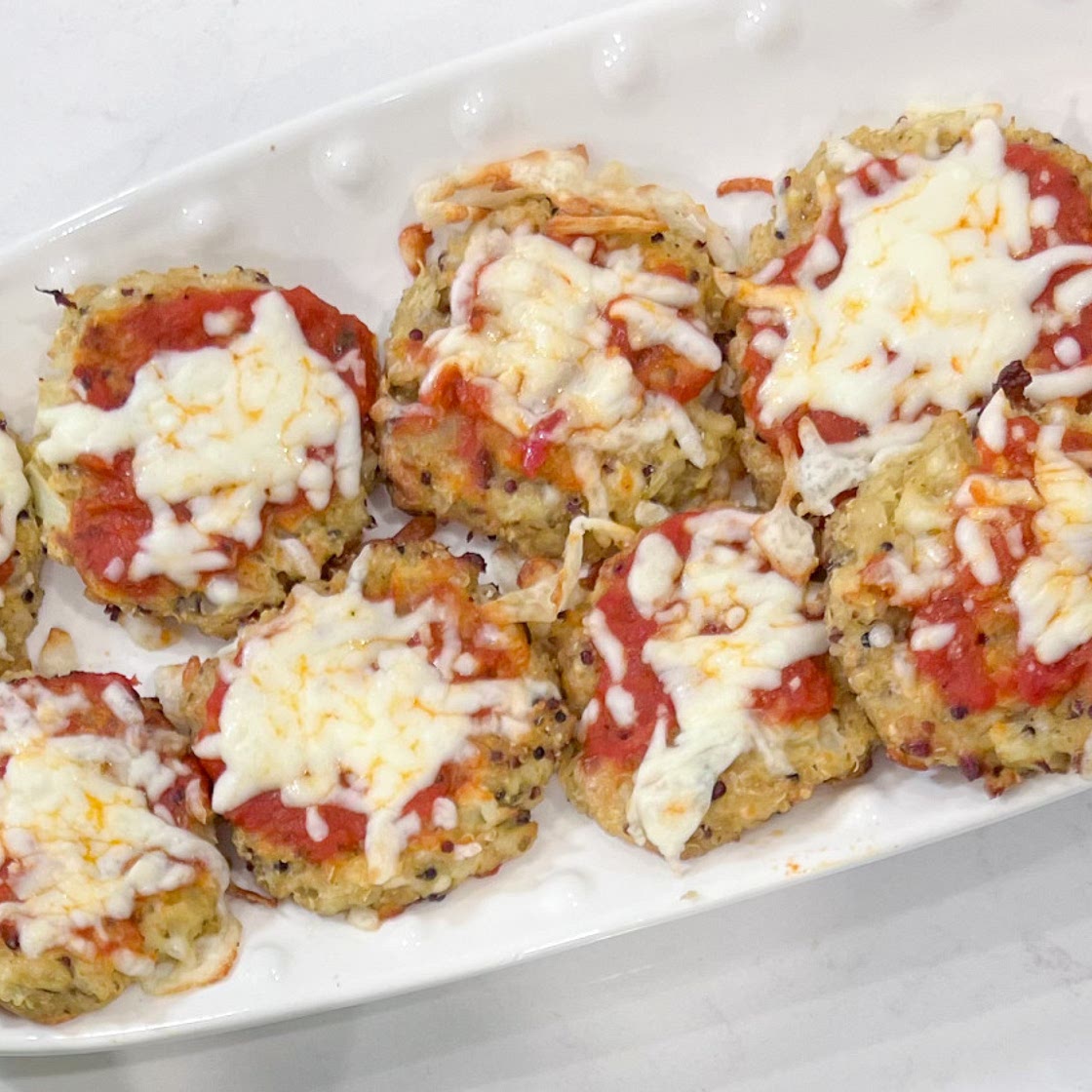 Cauliflower Quinoa Pizza Bites