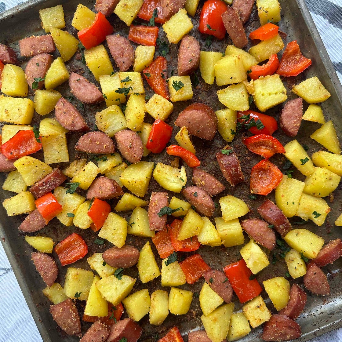 Sheet Pan Sausage and Potatoes