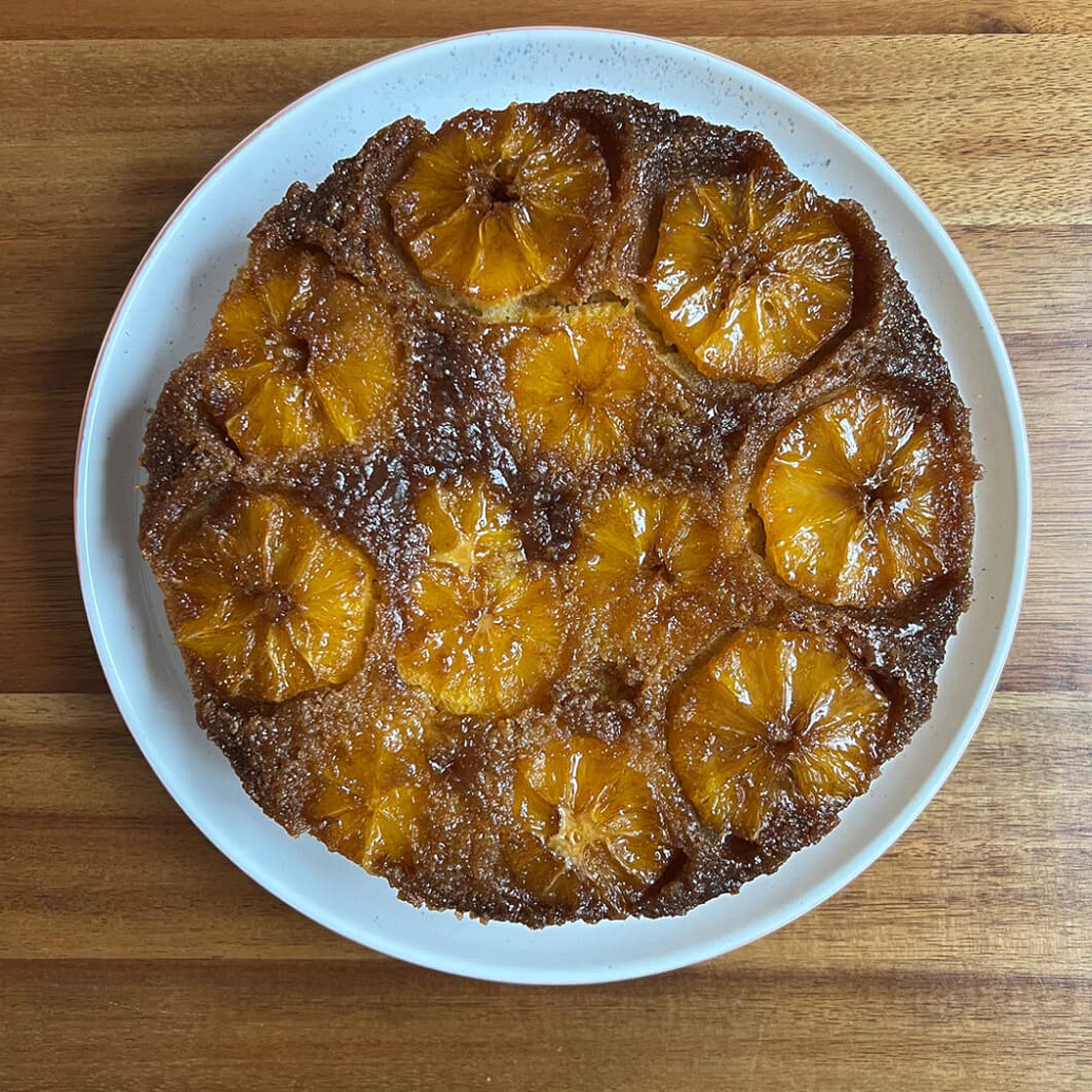 Upside Down Orange Olive Oil Cake