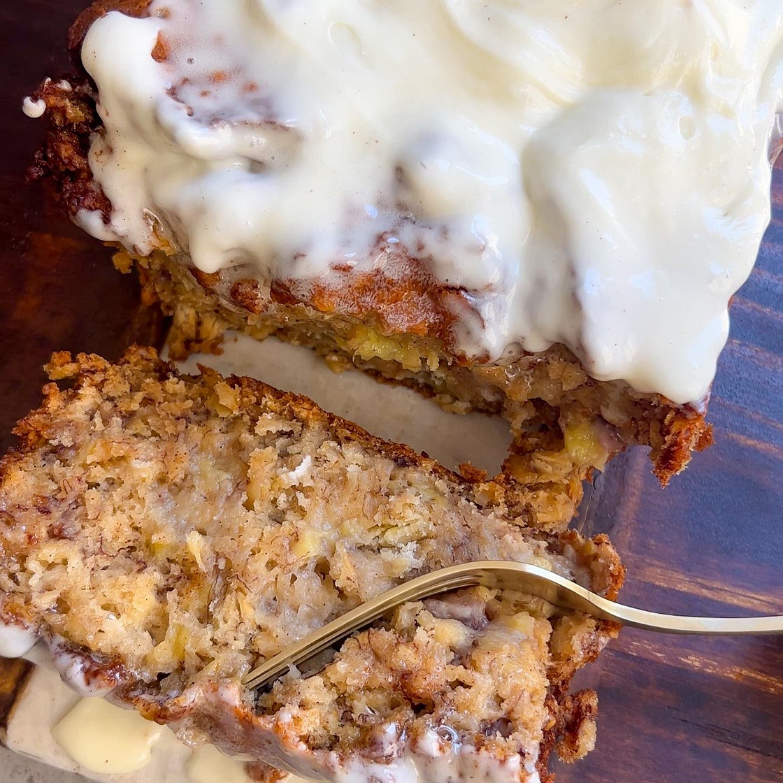 Cinnamon Roll Banana Bread