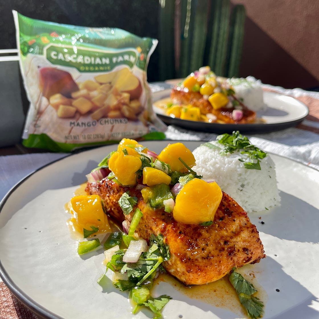 Sheet Pan Salmon with Mango-Jalapeno Salsa