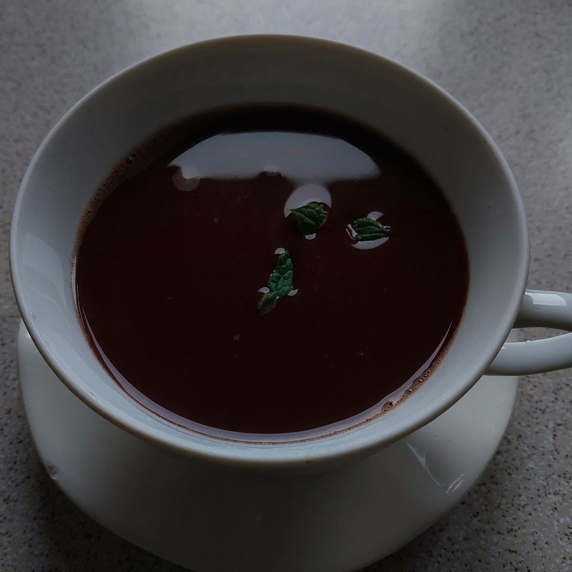 Vegan homemade hot chocolate