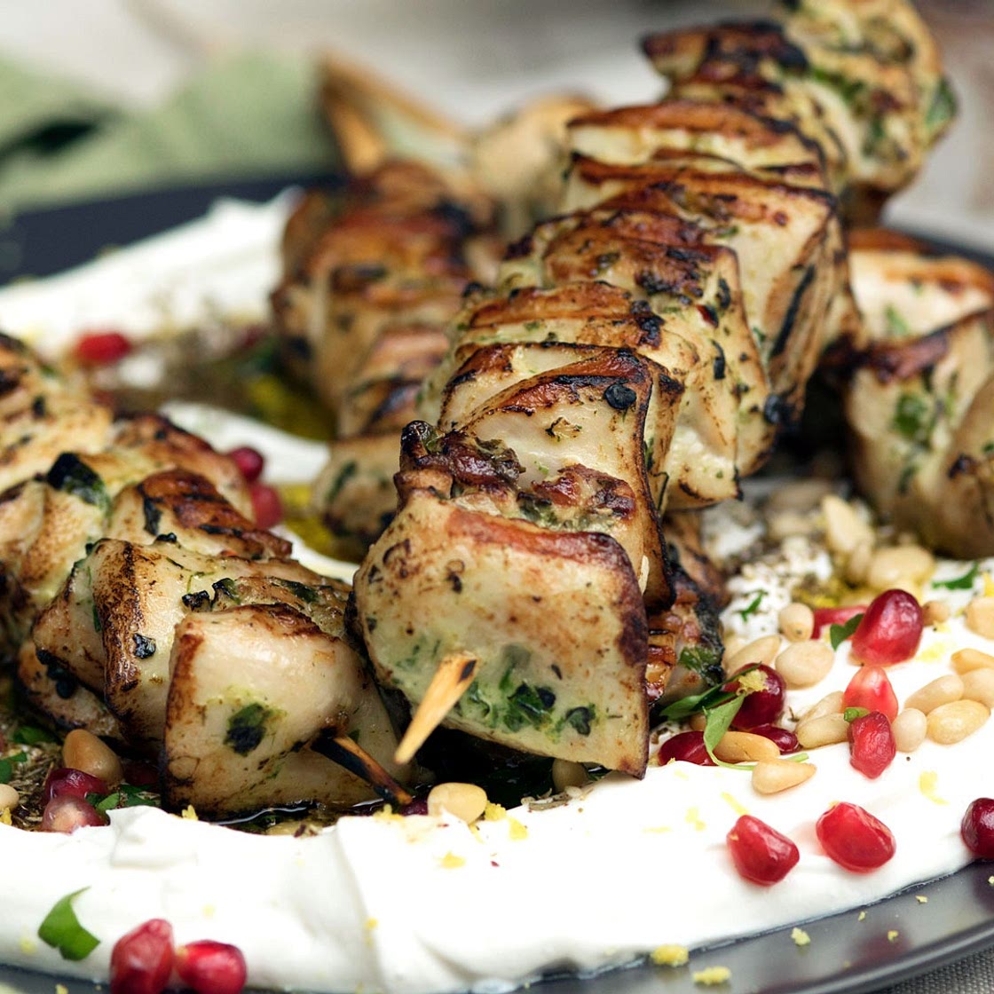 Green Goddess Chicken Skewers
