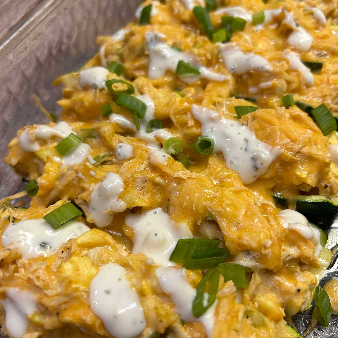Buffalo Chicken Zucchini Boats