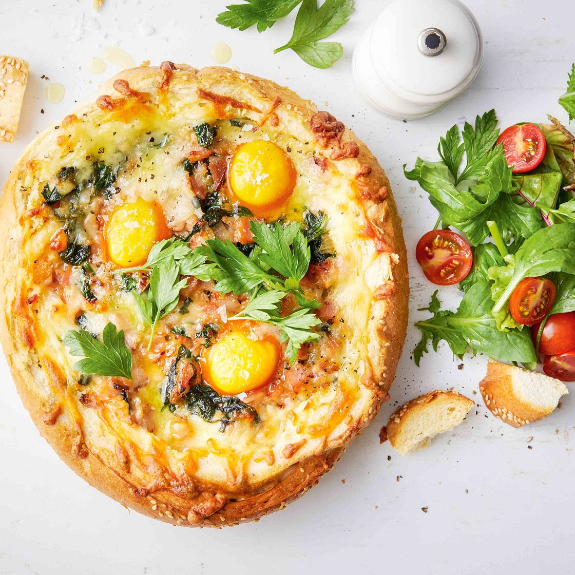 Bacon and egg cob pie recipe
