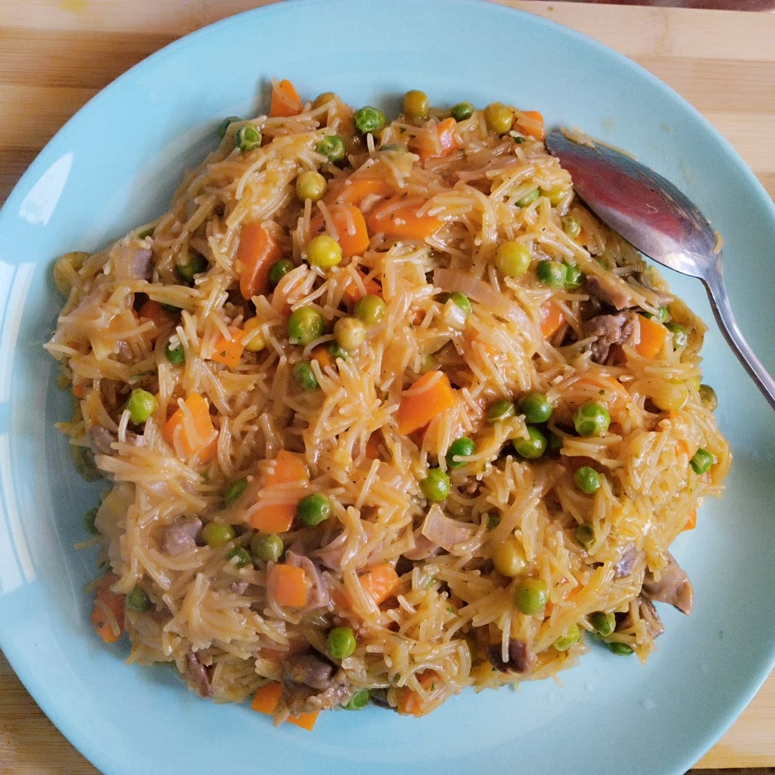 Vermicelli and Chicken Gizzards