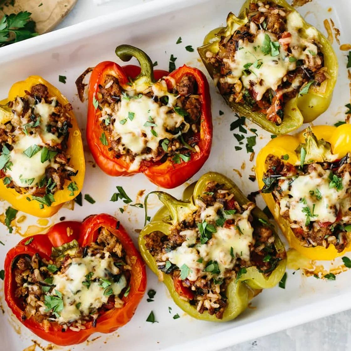 BEST Stuffed Peppers + Meal Prep Tips