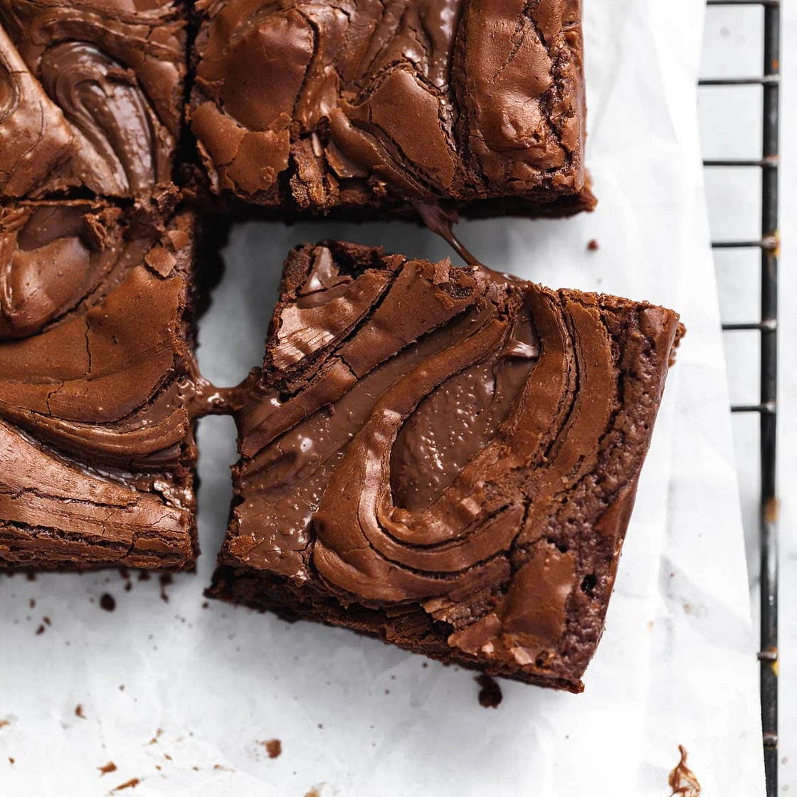 FUDGY NUTELLA BROWNIES