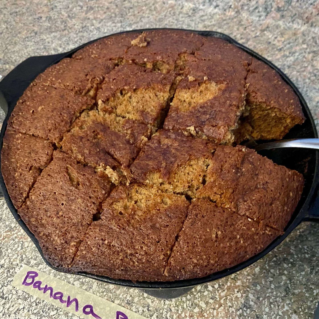 Cast Iron Skillet Banana Bread