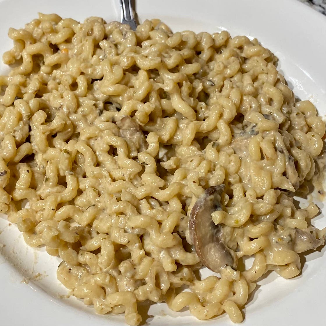Creamy Dairy Free Mushroom Fusilli Col Buso