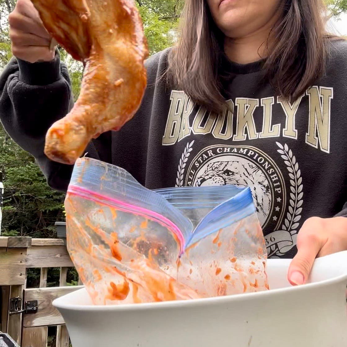 Sticky chicken marinade
