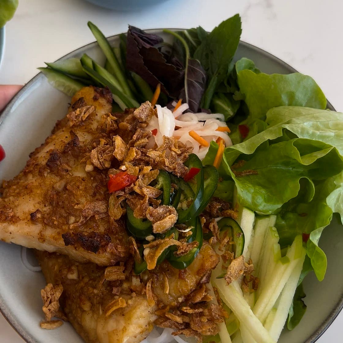 Lemongrass Fish Vermicelli Salad
