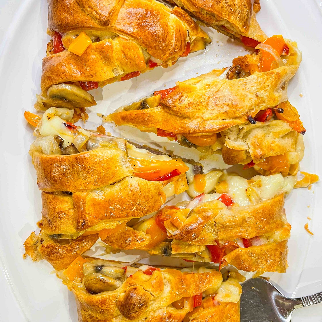 Cheesesteak Crescent Dough Braid