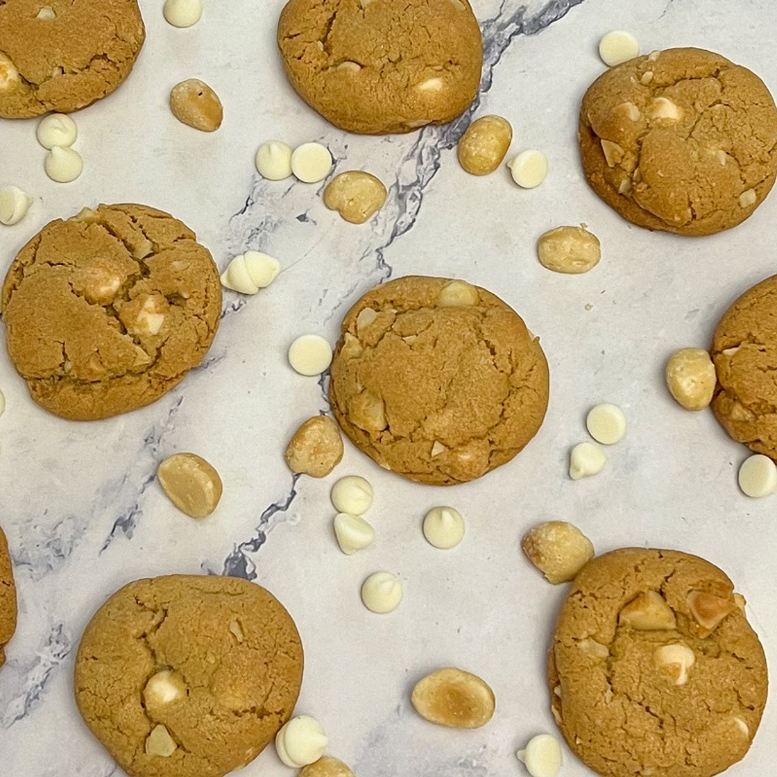 White Chocolate Macadamia Nut Cookies -