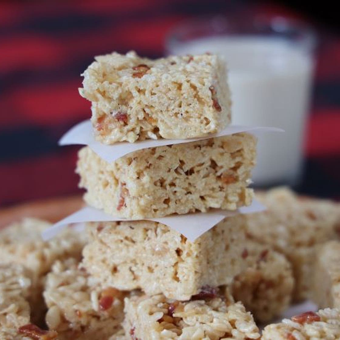 Rice Crispy Treats with Maple and Bacon
