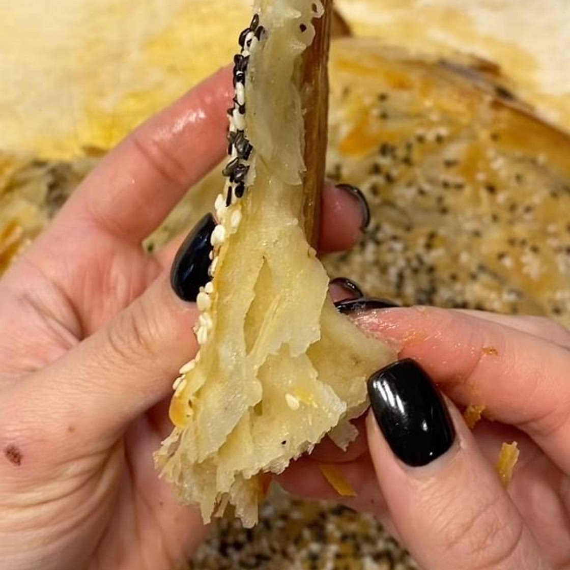 Flakey, buttery, and crispy Fateer 🤤🤩 