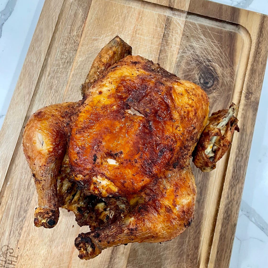 Air fryer rotisserie chicken