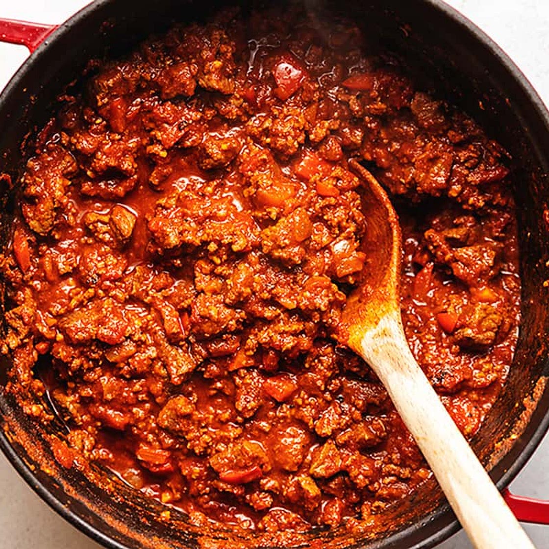 Low Carb and Keto Chili with Double Meat